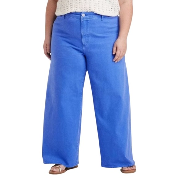 Universal Thread Pants - Universal Thread Women's Blue Sailor High Rise Wide Leg Jeans Size 16